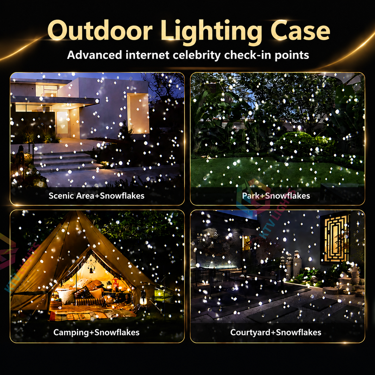 KTVLIGHTS Snowflake and Starry Sky Laser Light for Parties and Events-B34