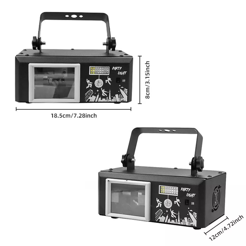 New 3D Animation Laser Projector Light Voice-controlled Strobe Atmosphere -A31