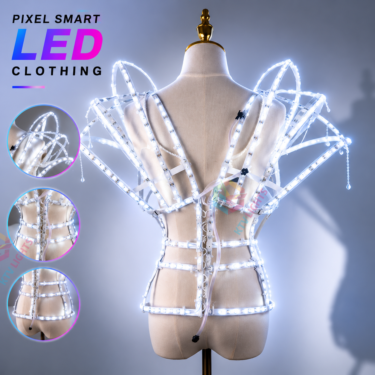 KTVLIGHTS Smart Pixel LED Clothing for DJ Shows & Rave Parties-M47