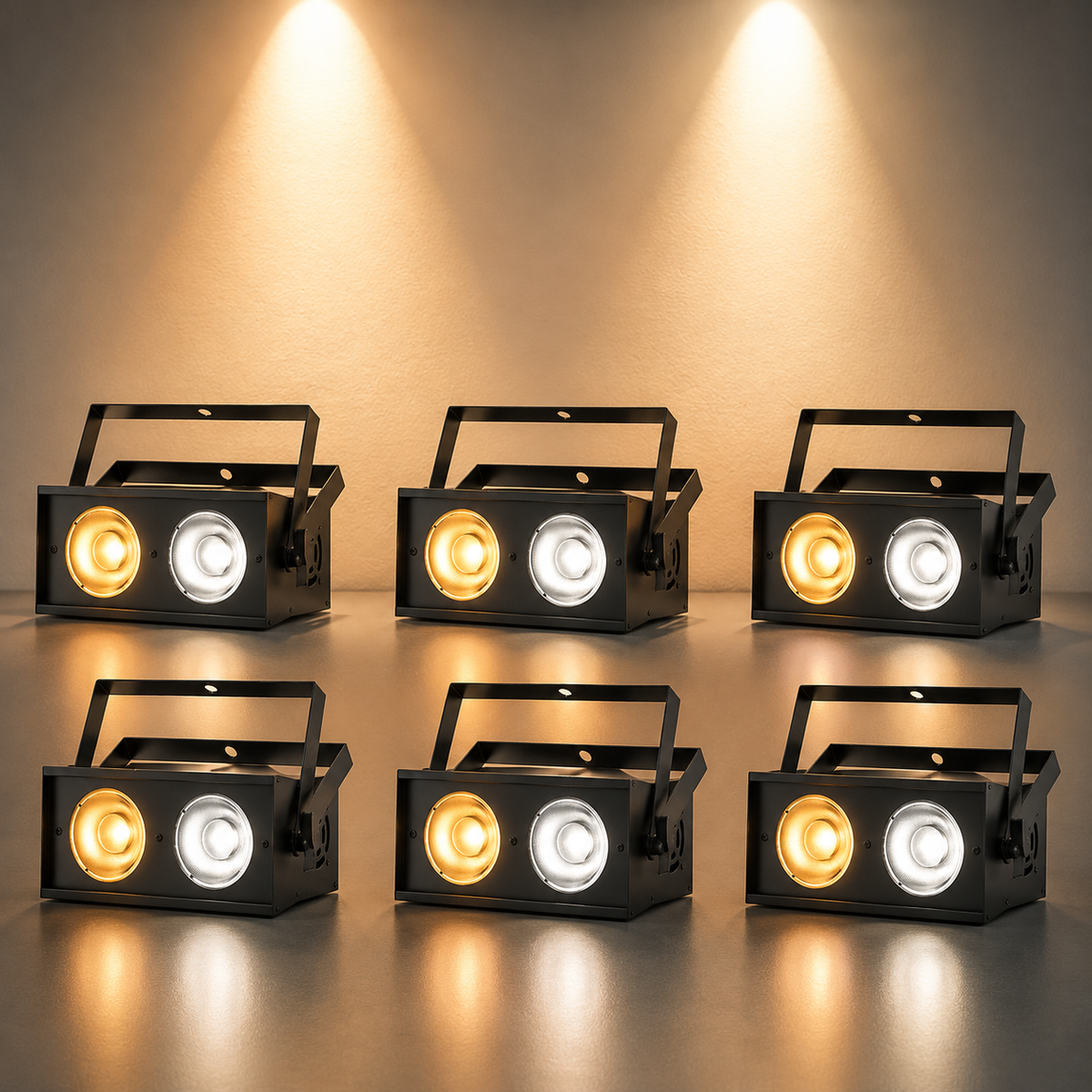 KTVLIGHTS 2x50W 2-in-1 Strobe Stage Light-P31