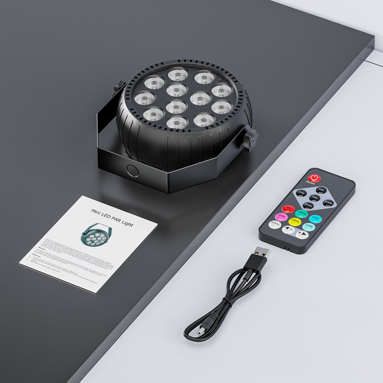 12LED Mini RGB Rechargeable Par Light-P7