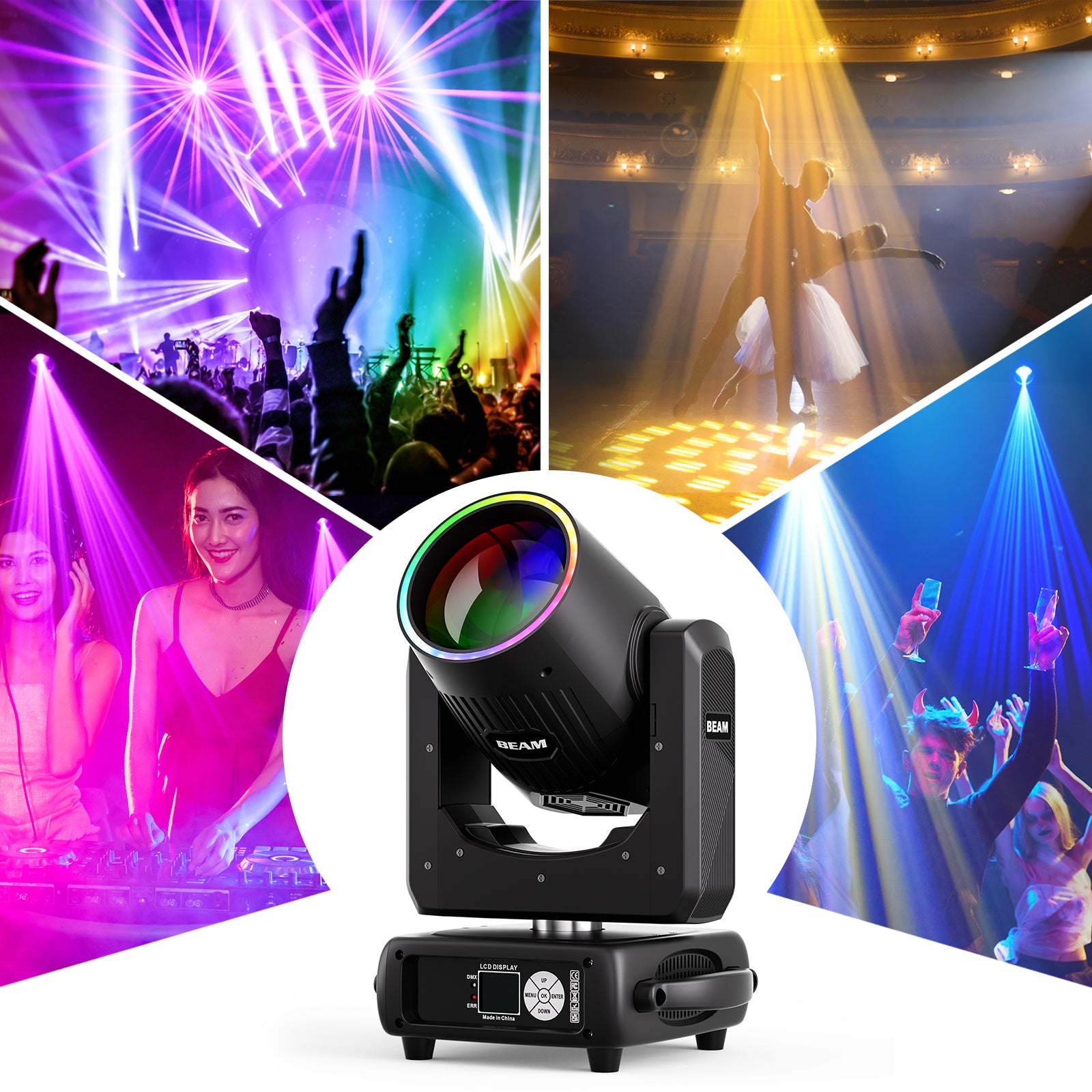 2025 New 295W 48 Prism 14 Colors 15 Patterns 14R Moving Head Light-E48