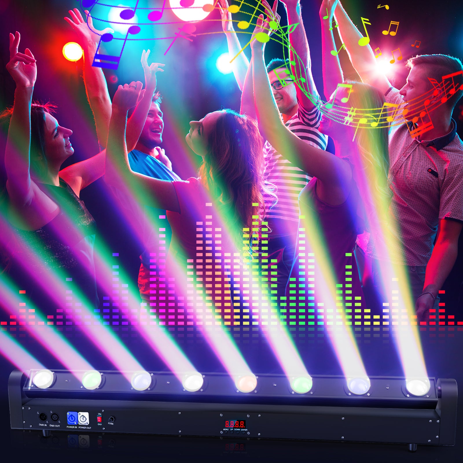 120W 8-eye RGBW beam moving head -E46