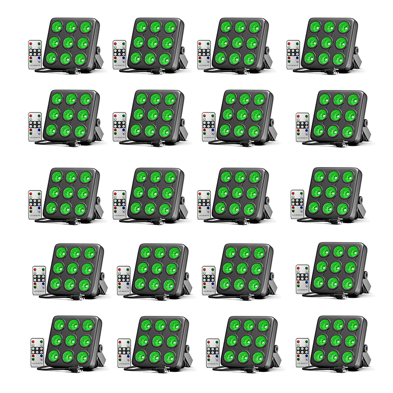 9 LED remote control square par light stage light-P28