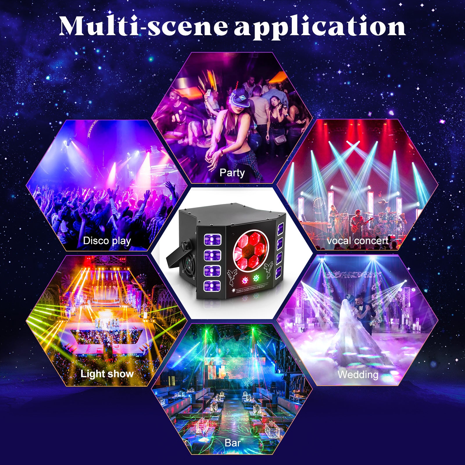 100W Bee Eye Strobe Stage Light 4-in-1 RGBW LED - C25