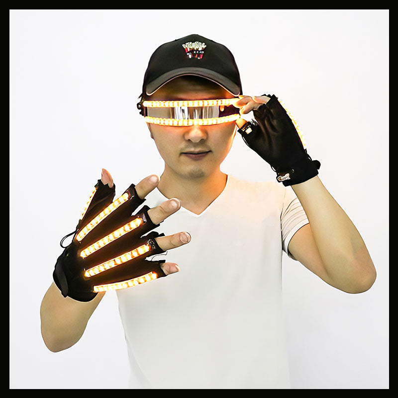 LED Gloves glasses set-M44