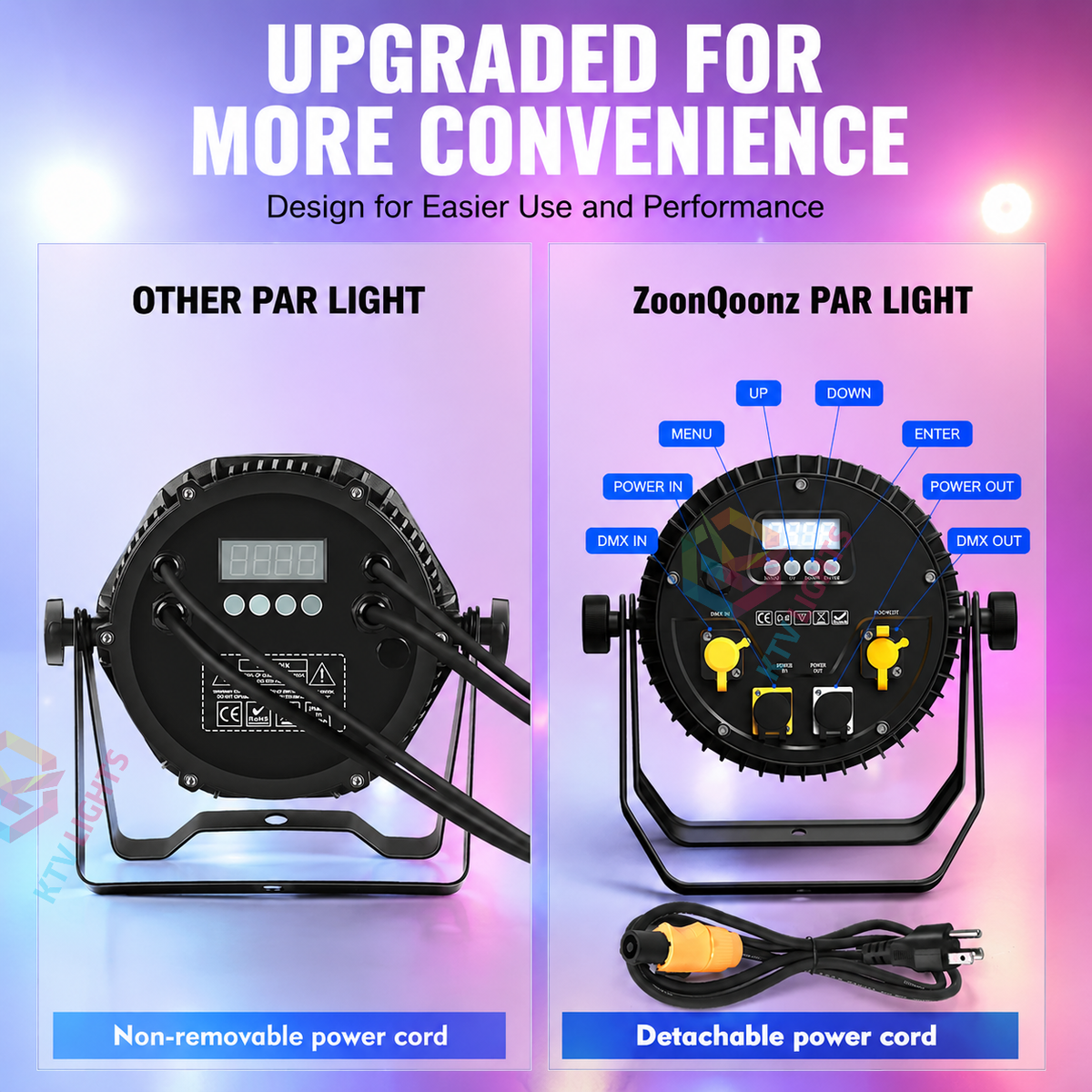 KTVLIGHTS 240W RGBWA+UV Waterproof Outdoor LED PAR Light-P23