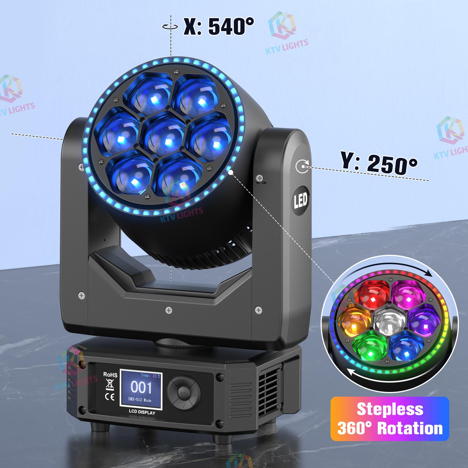 300W 4-in-1 Bee Eye Moving Head Light-E29