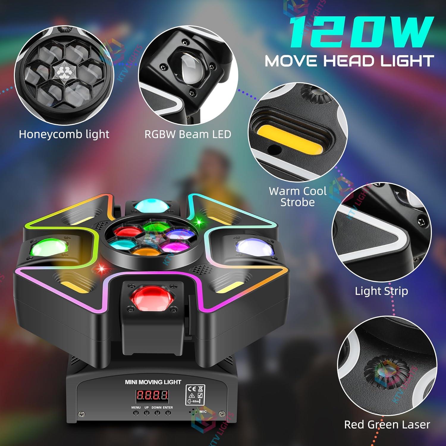 120W quad-arm LED moving head light with RGB light strip-E71