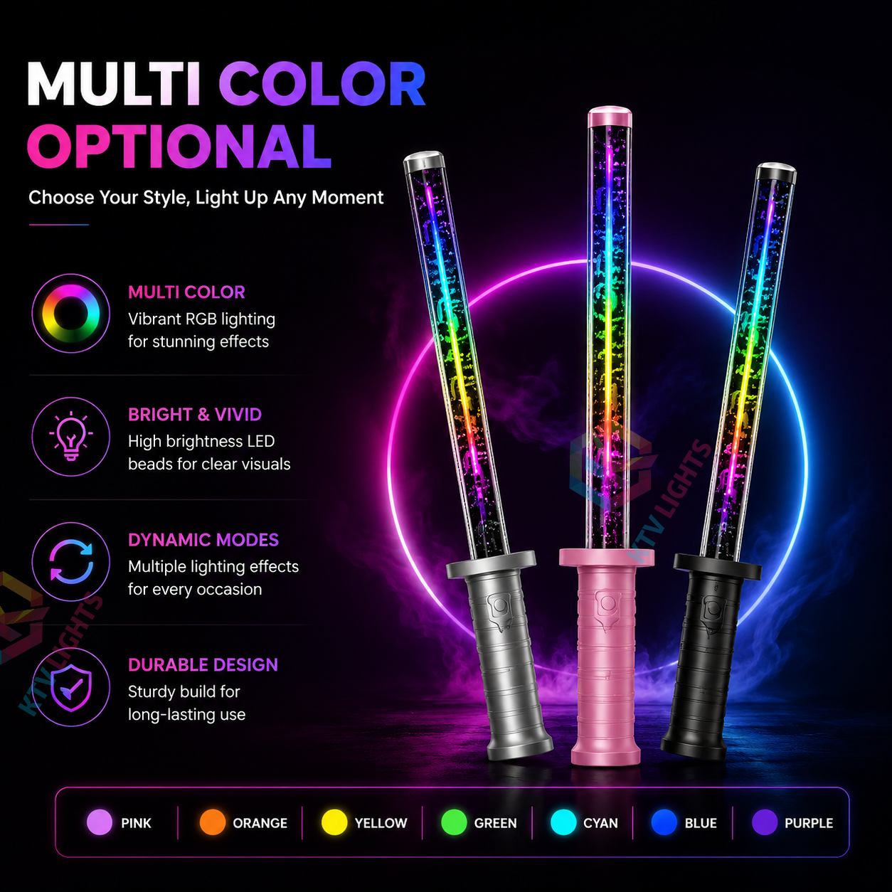 KTVLIGHTS DIY Glow Sticks for Concerts, Parties & Festivals-M34