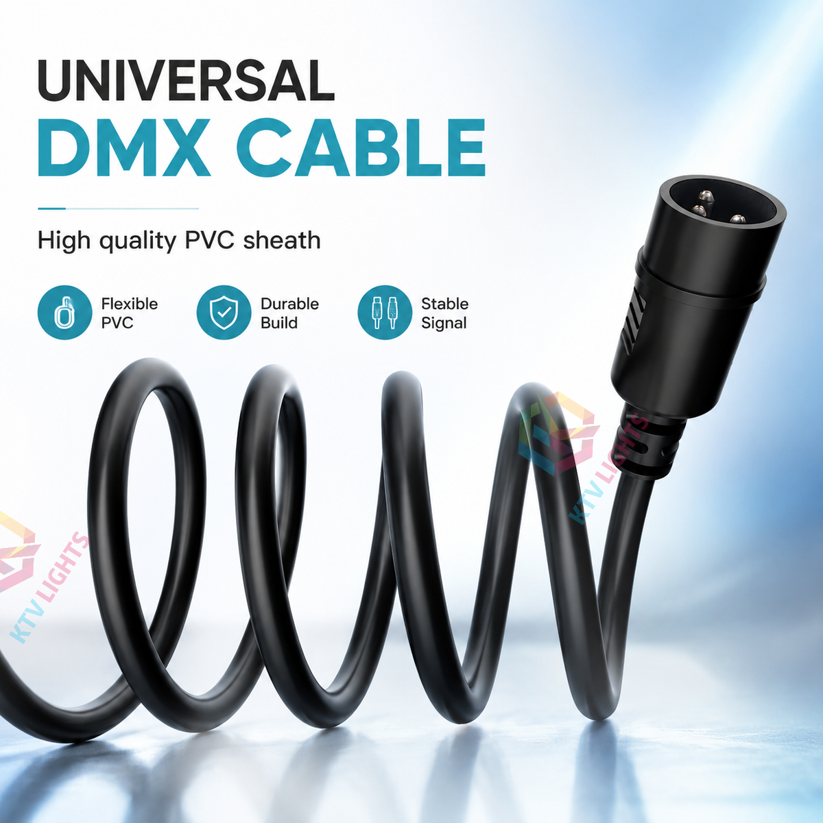 KTVLIGHTS 3M Universal DMX512 Stage Lighting Cable-D5