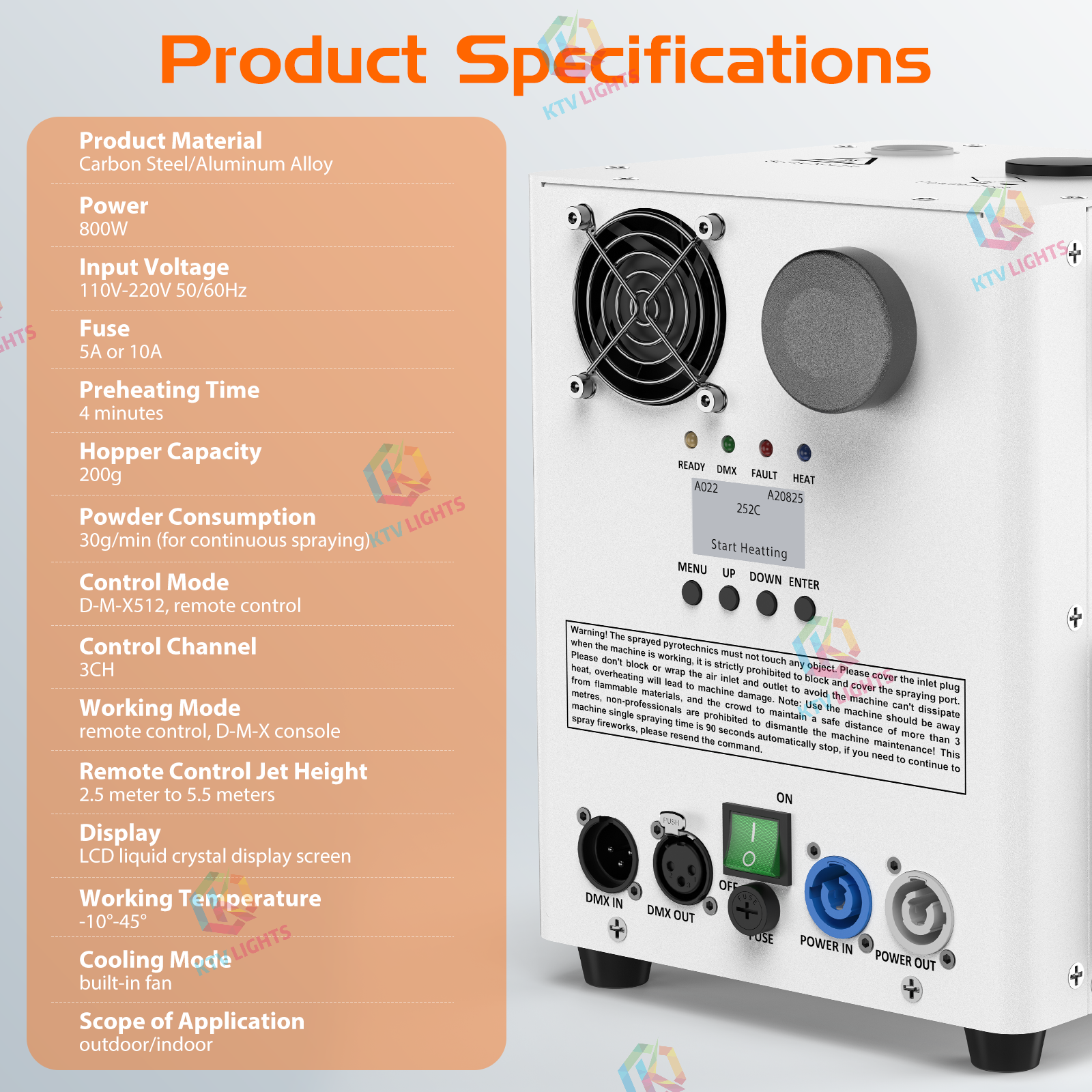 800W Cold Spark Machine -H6