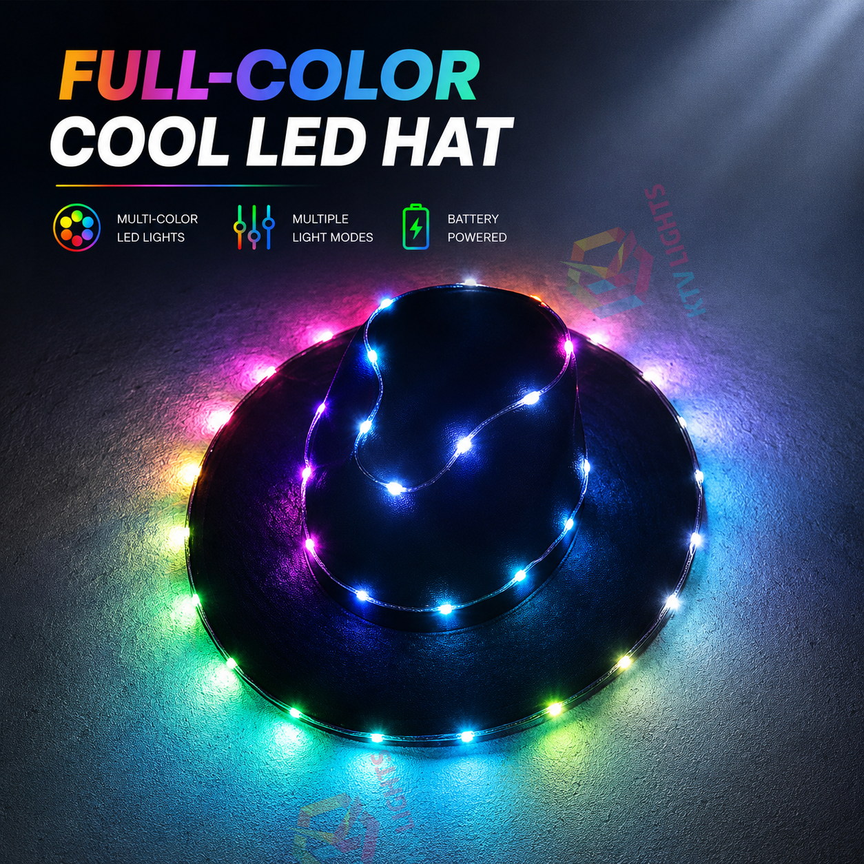 Full-Color Cool LED Hat for Party-M6