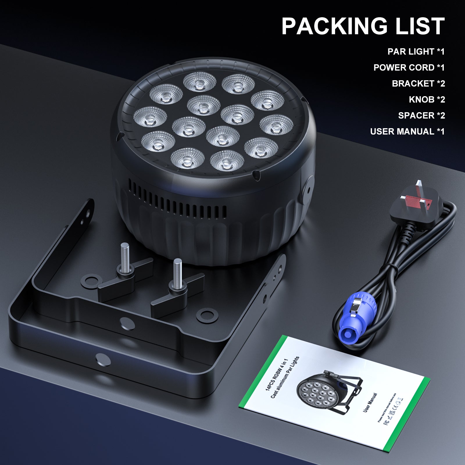 180W 14LED RGBW DMX512 Sound Activated Par Light - P34