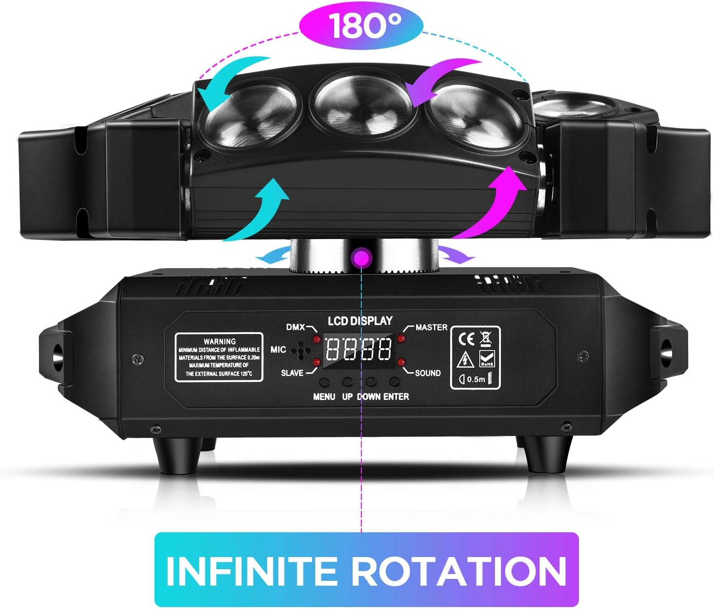 4-in-1 RGB Spider Moving Head Light-E26