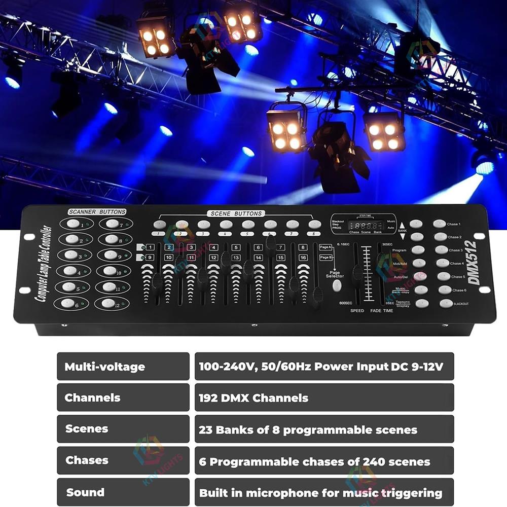 192-channel DMX 512 lighting controller-D2