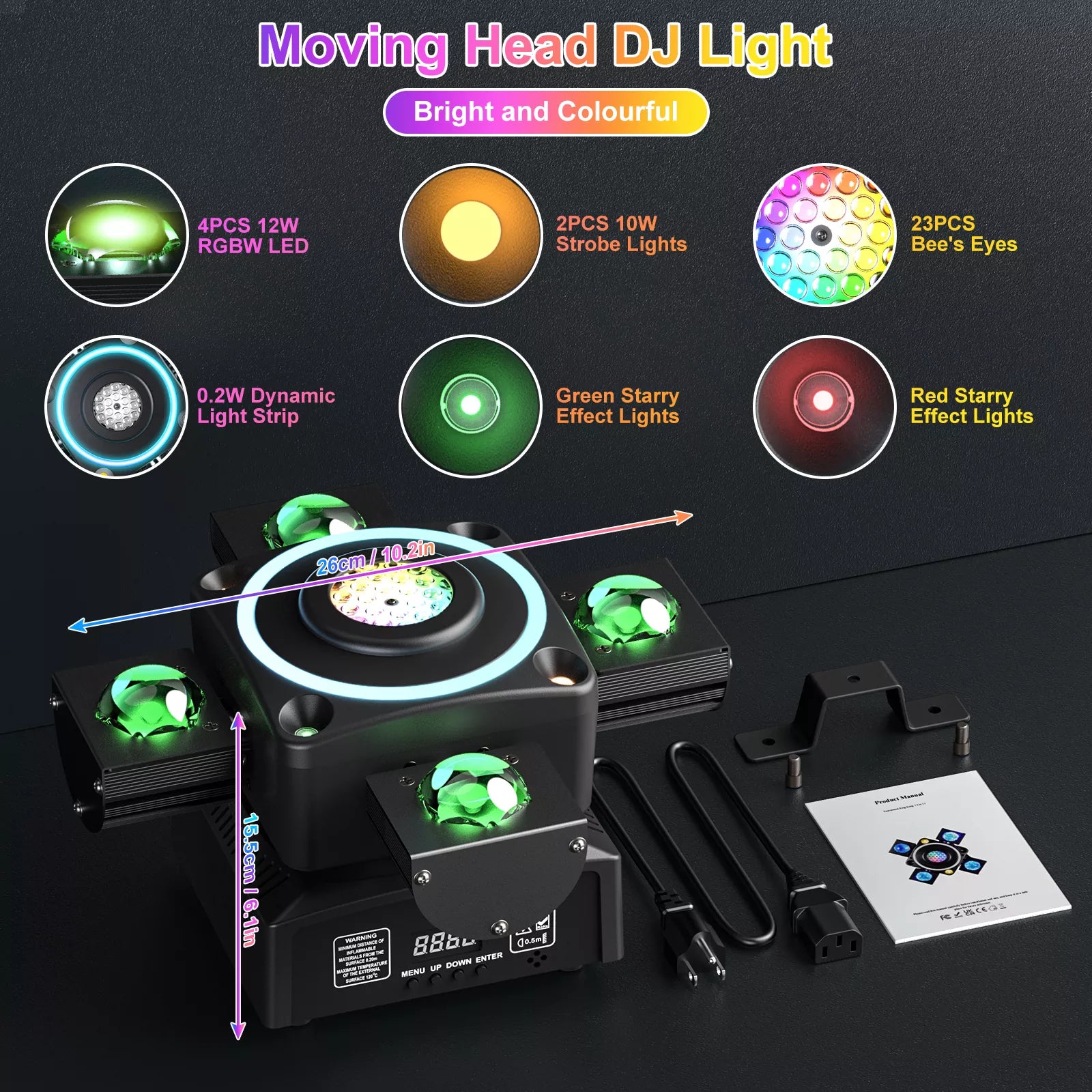 4 in 1 four arm moving head light-E12