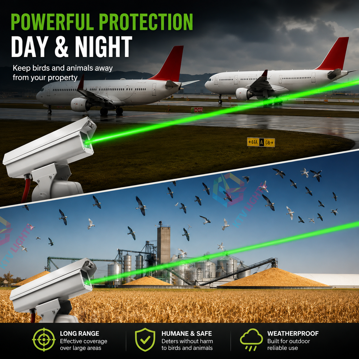 Professional Outdoor Bird Repellent Lights and Animal Repellent Laser Lights - B54