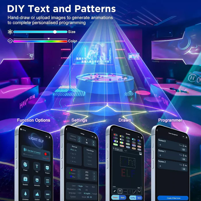 Rechargeable Bluetooth APP Laser Light-A9