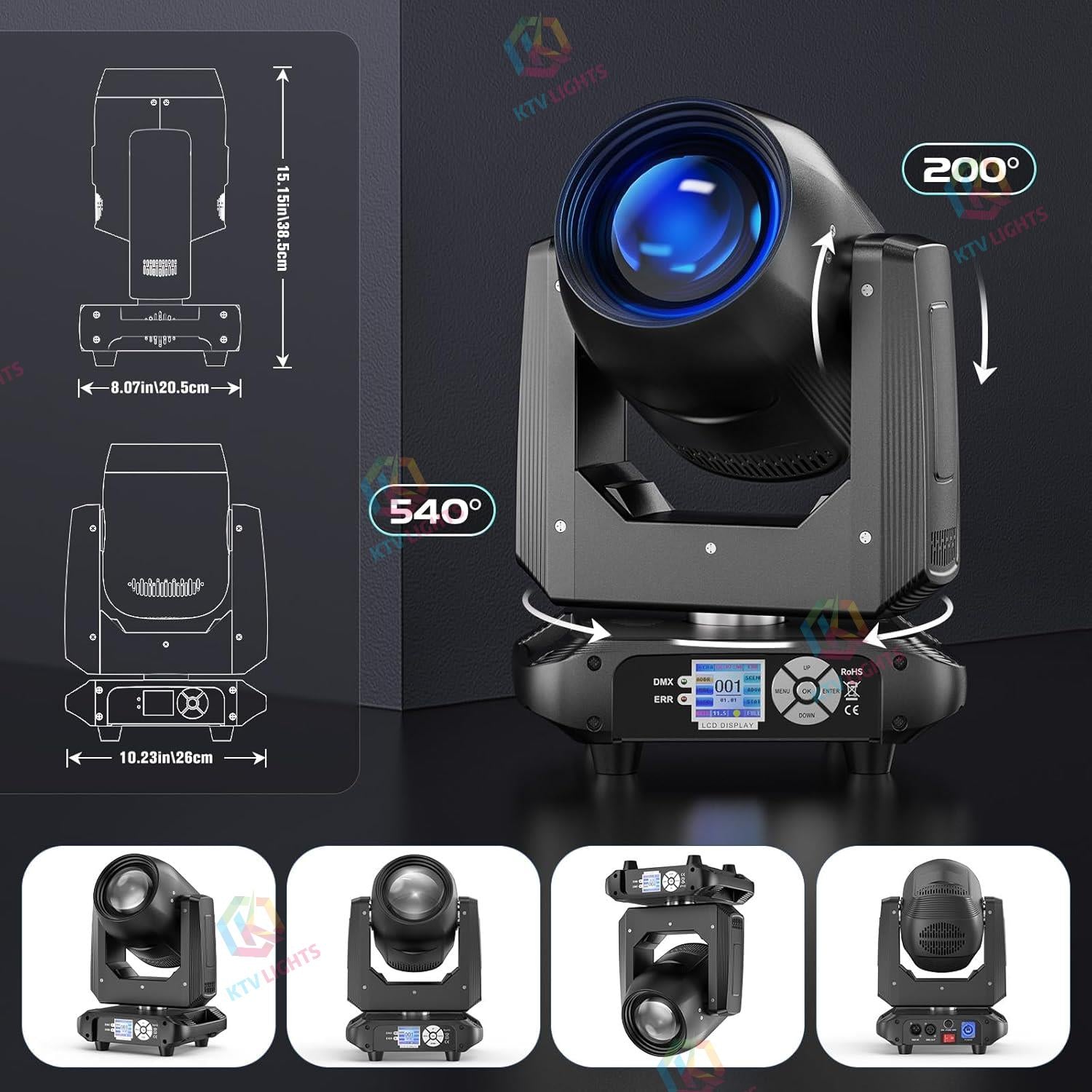 150W LED RGBW Four-in-One Beam Moving Head Light-E58