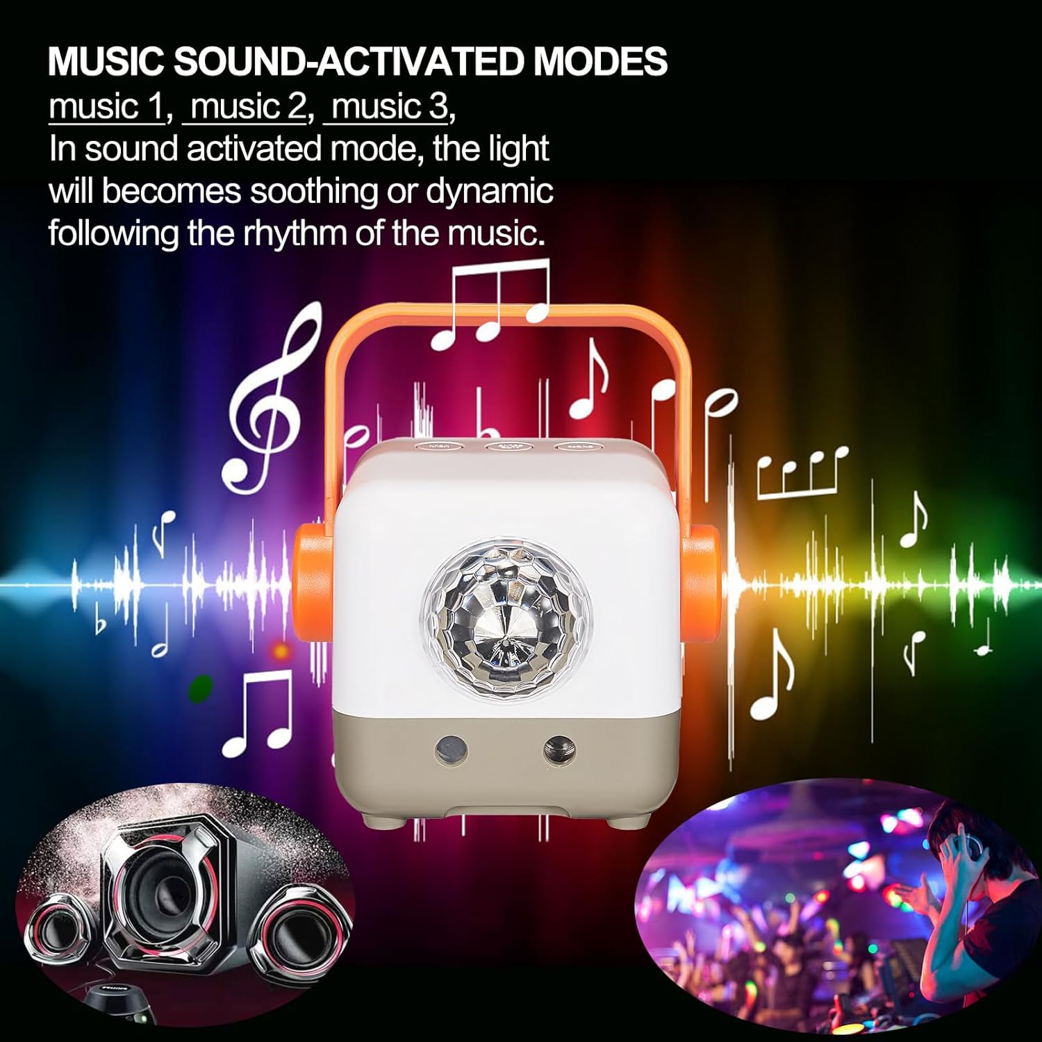 LED colorful rotating party light-C19