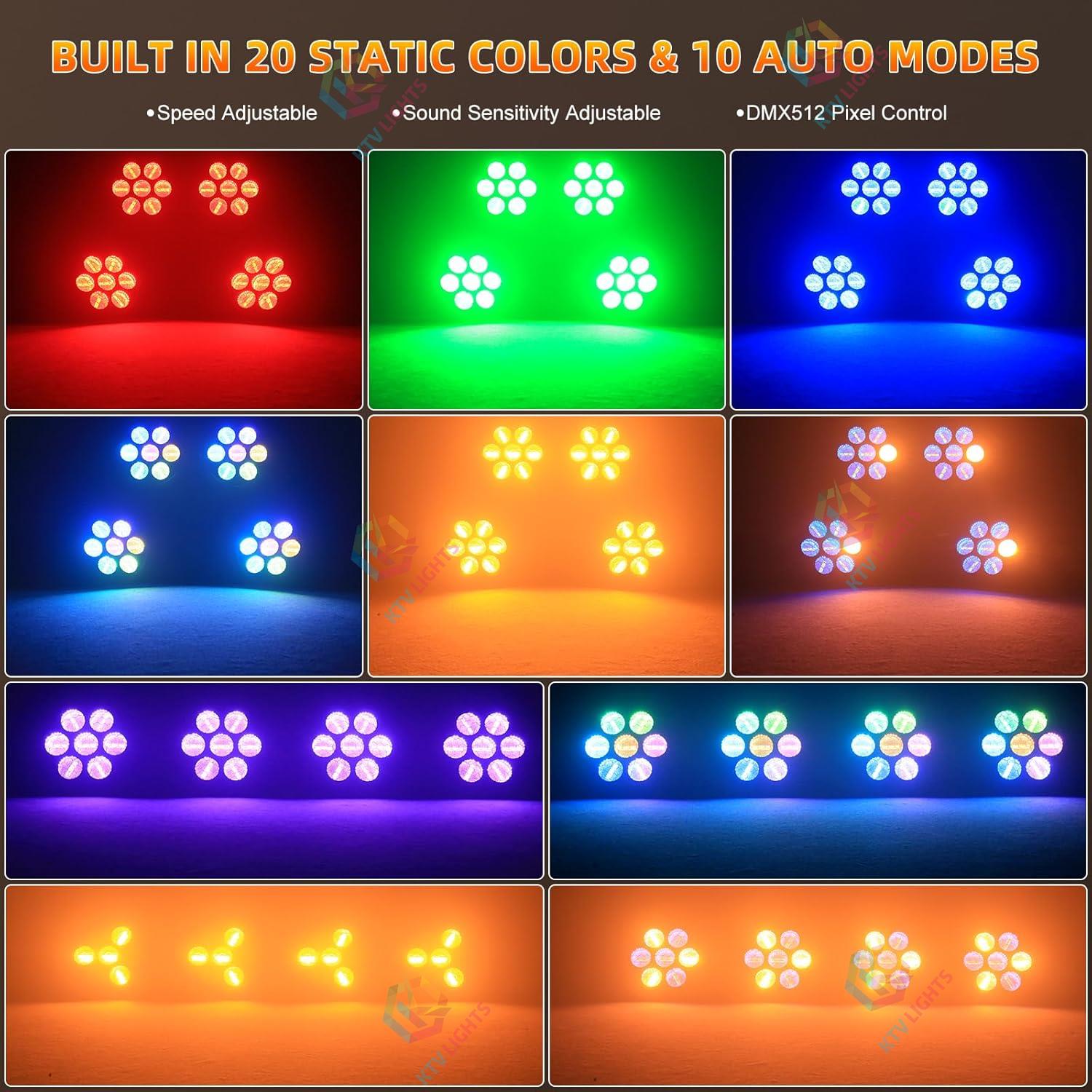 350W Retro Stage Light RGB COB 7 LED 4-in-1 Par Light-F3