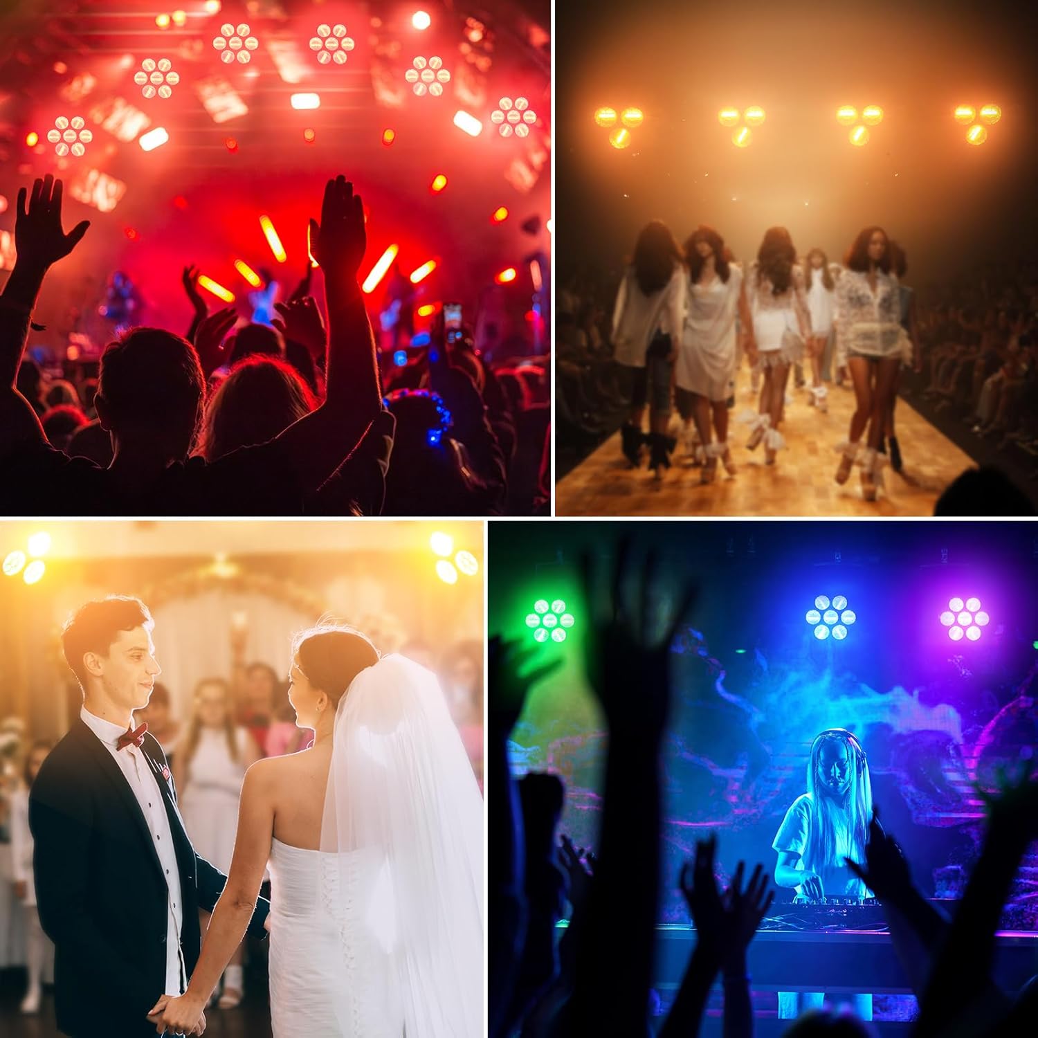 350W Retro Stage Light RGB COB 7 LED 4-in-1 Par Light-F3
