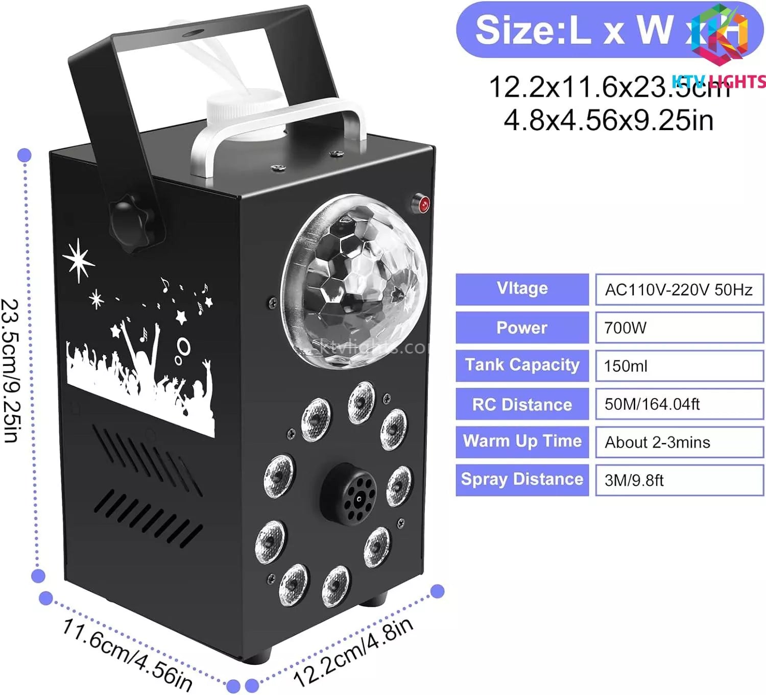 700W 9 LED smoke machine-Y3