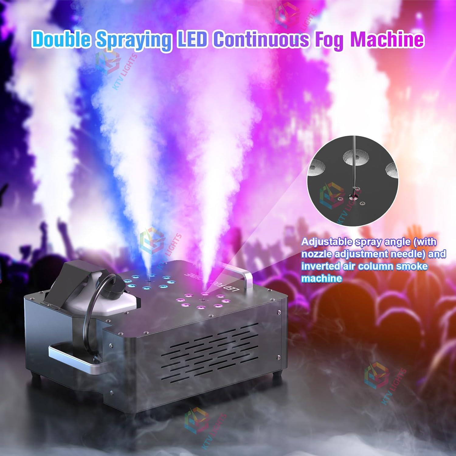 2000W Dual-Tube Adjustable LED RGB Smoke Machine-Y11