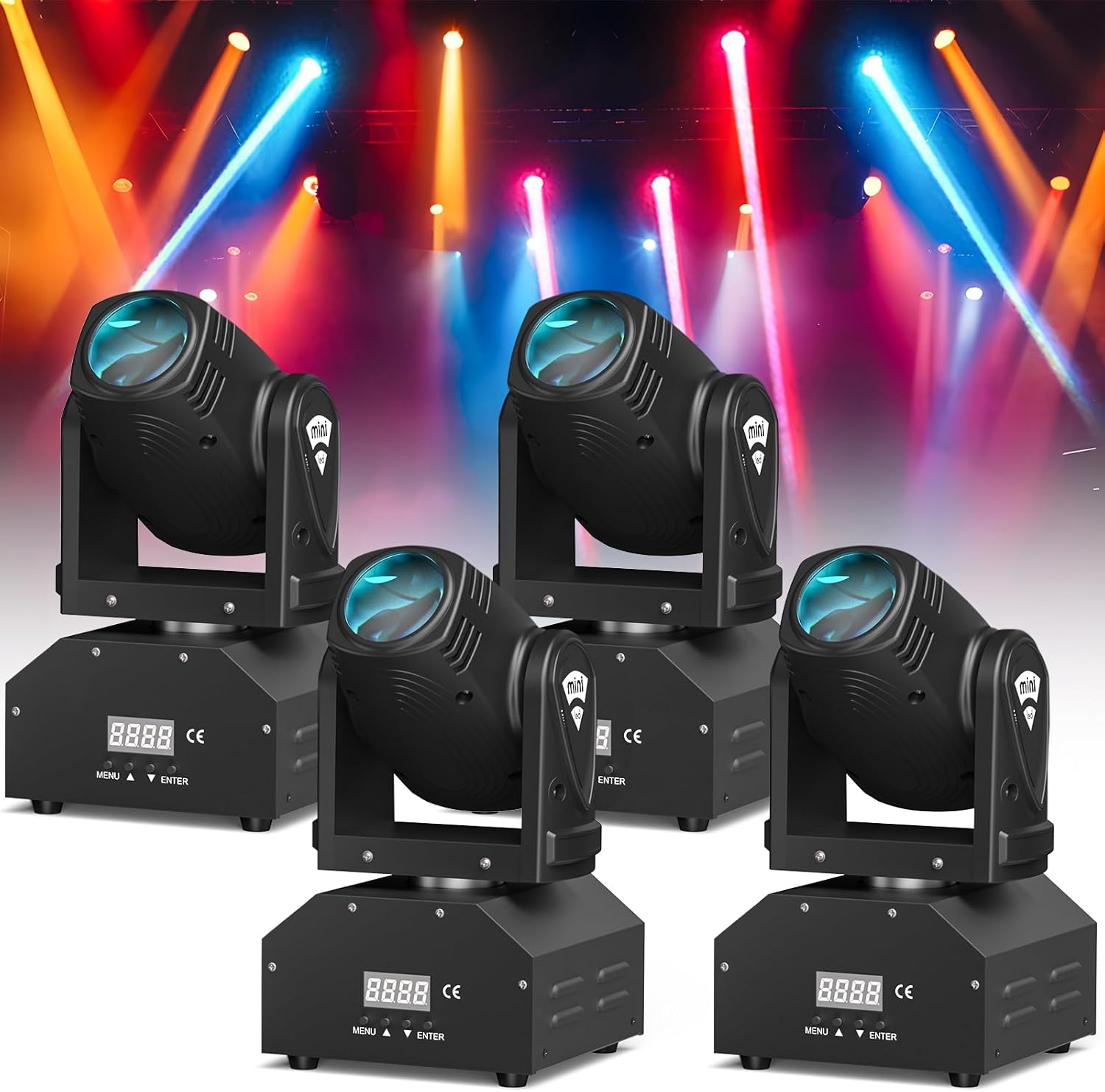 Mini RGBW 4-in-1 LED Beam Moving Head Light-E20