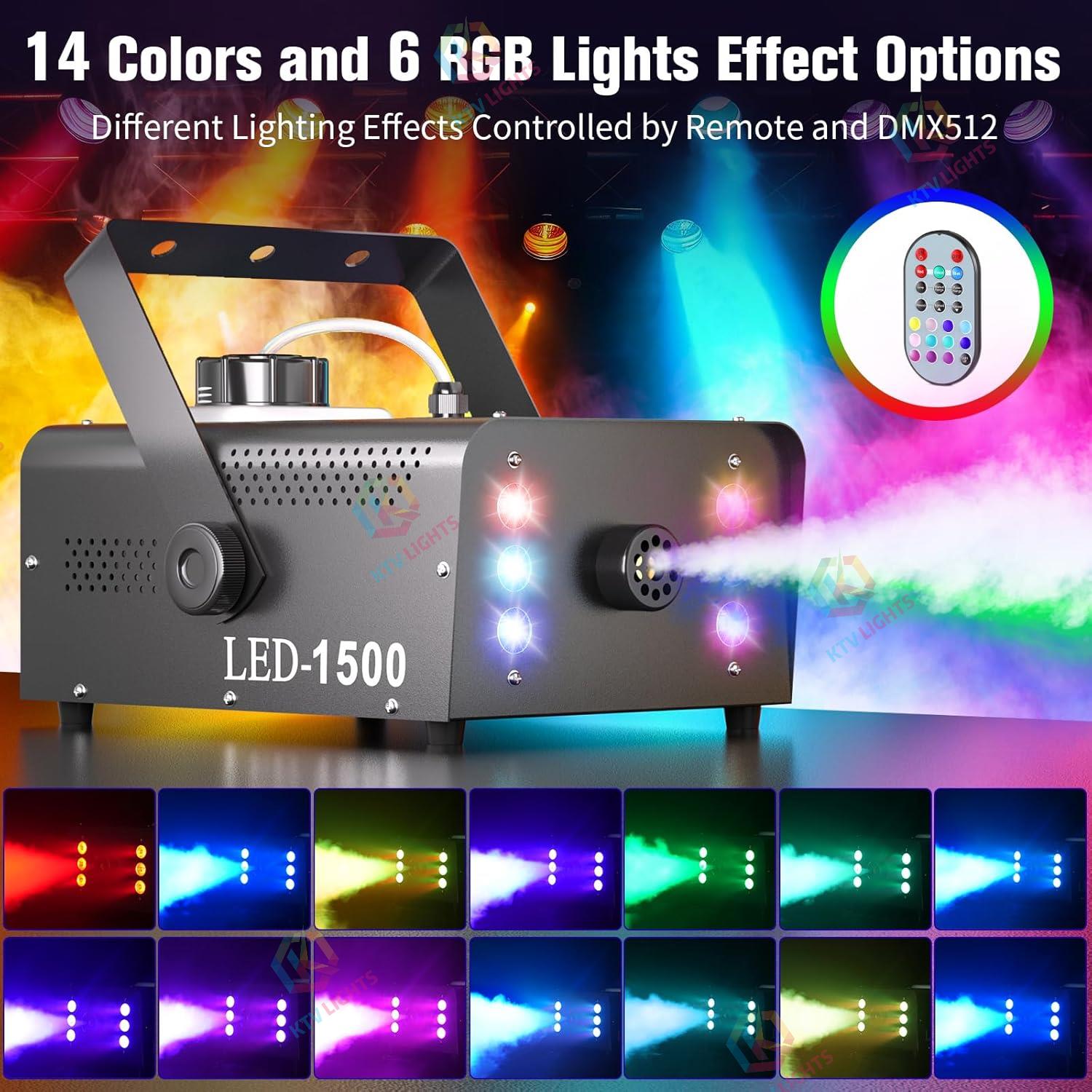 1500W Upgraded RGB 6LED Fog Machine - Y13