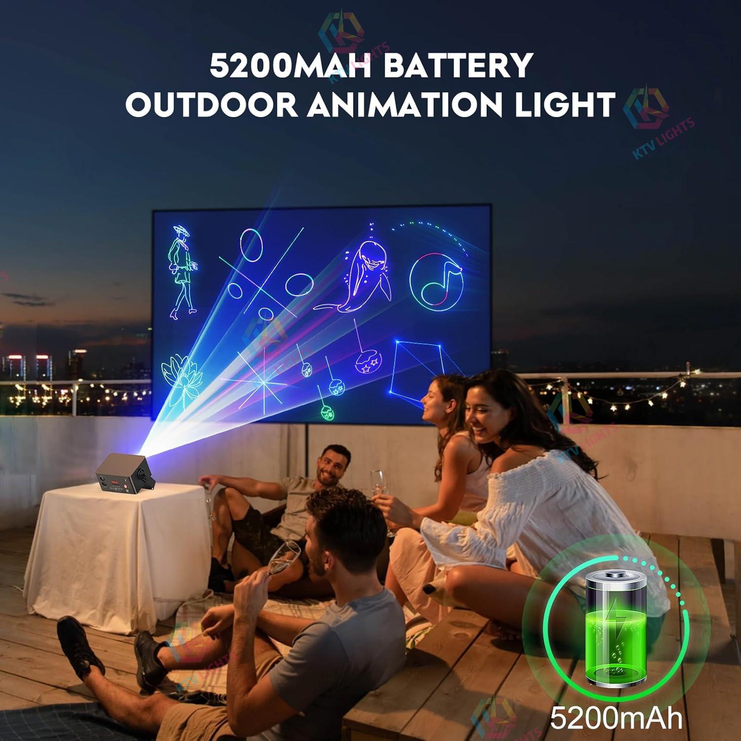 APP Full-Color RGB 3D Animated Laser Light - A34