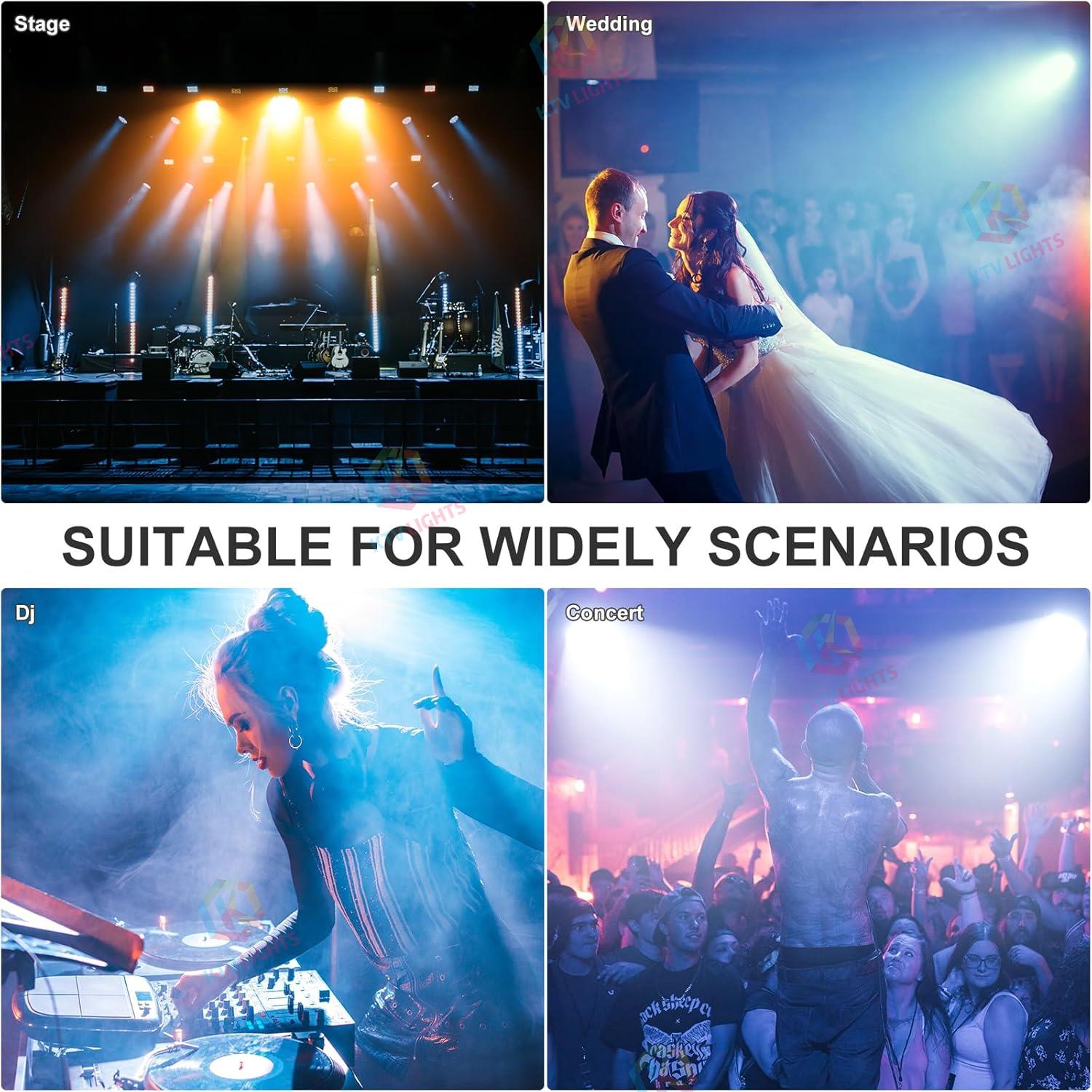 200W dual color COB par light with warm white and cool white-P27