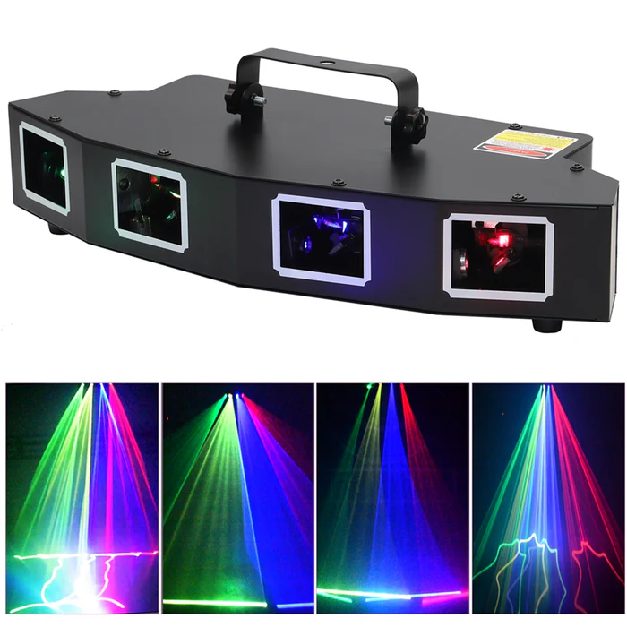 4-hole RGB scanning laser light DMX stage light-B25