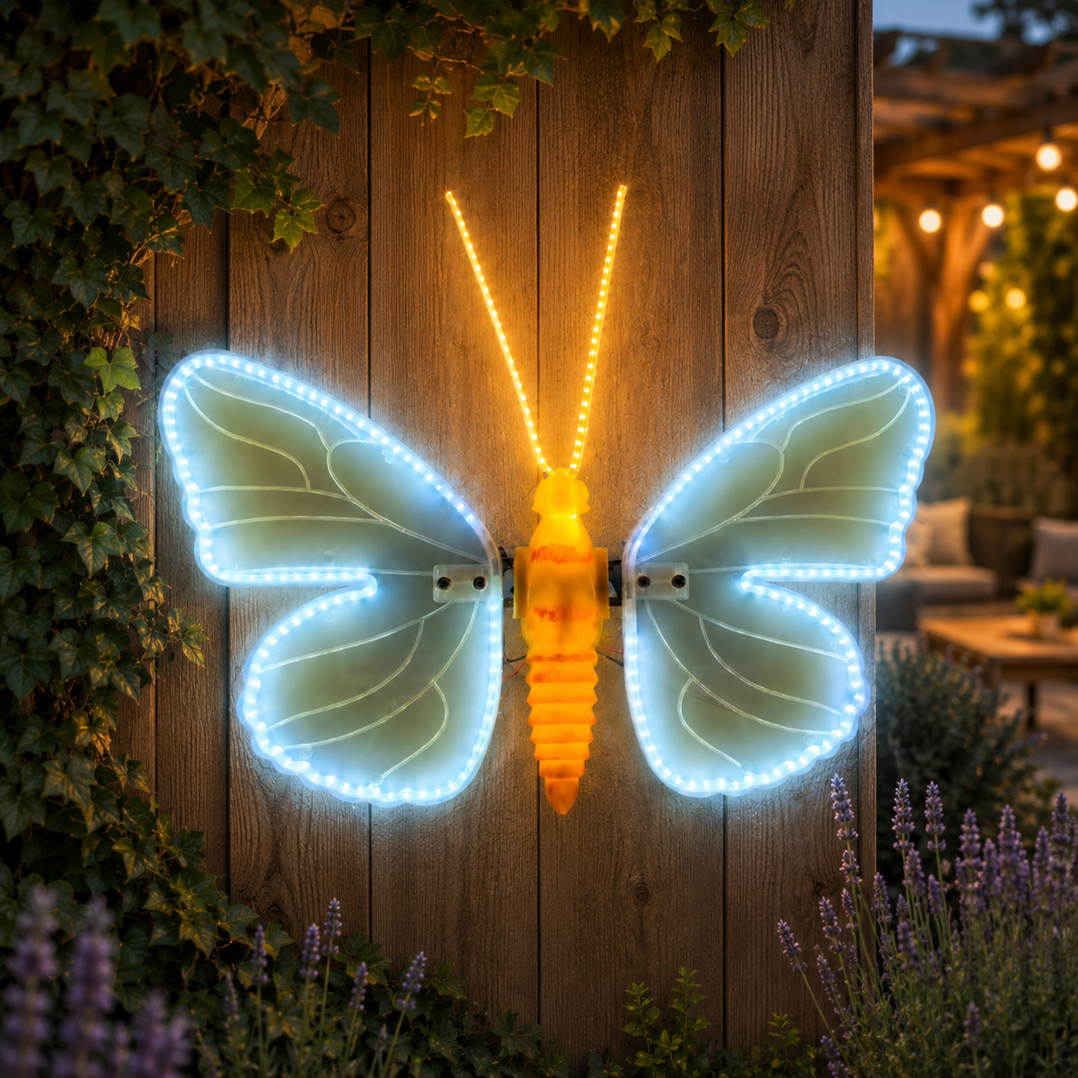 KTVLIGHTS 3D LED Butterfly Lights with Moving Wings for Garden