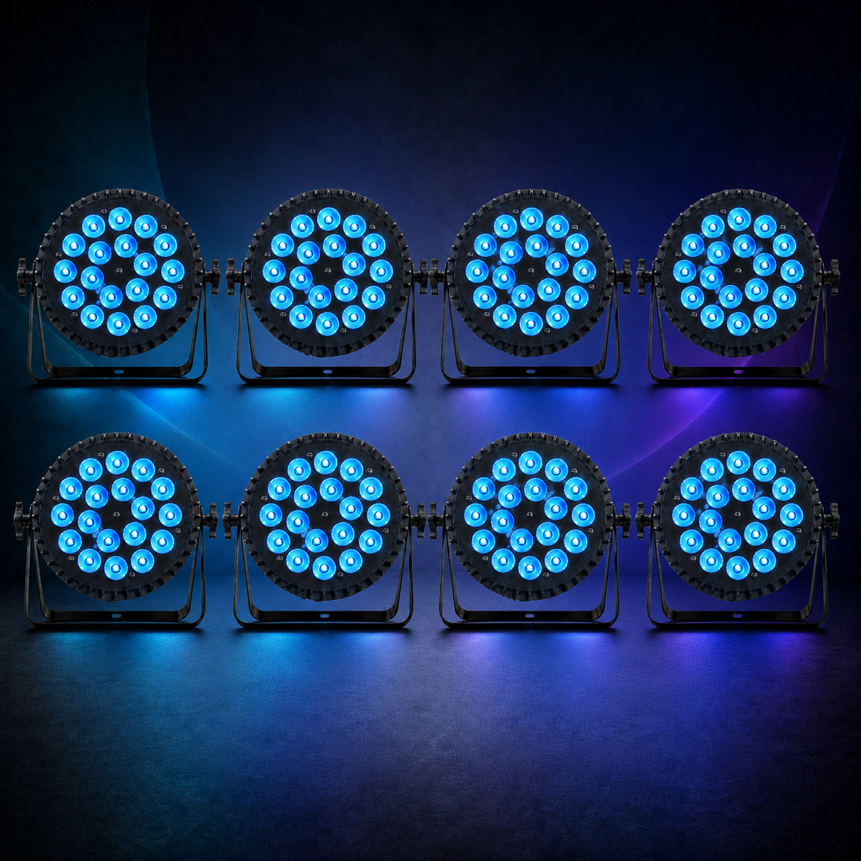 KTVLIGHTS 18-LED RGBW UV 6-in-1 PAR Stage Light-P22