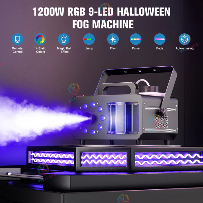 1200W RGB 9 LED Magic Ball Effect Smoke Machine-Y7