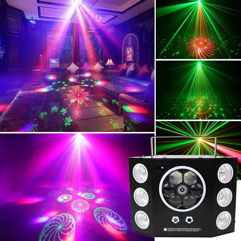 5 in 1 Snowflake Laser Light-C14
