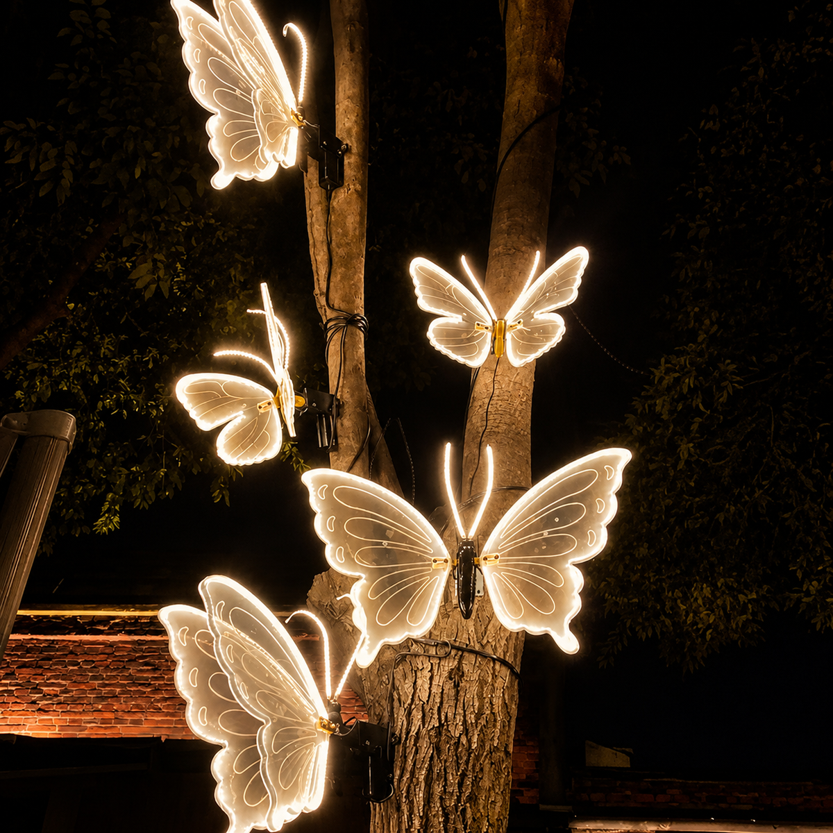 KTVLIGHTS 3D LED Butterfly Lights with Moving Wings for Garden