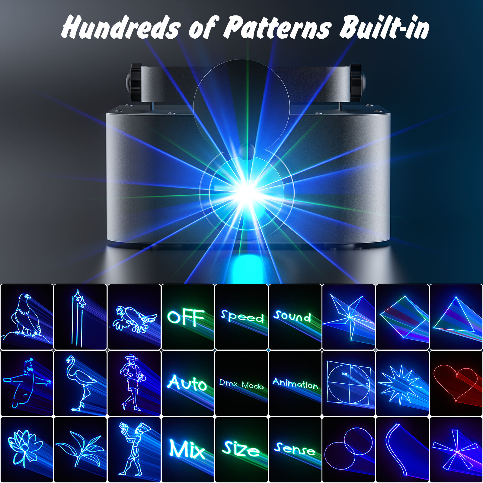 3D animated laser lights - A36