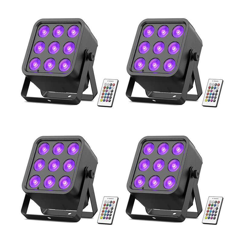 54W DMX 6 in 1 RGBWA UV Rechargeable Stage Light-P25