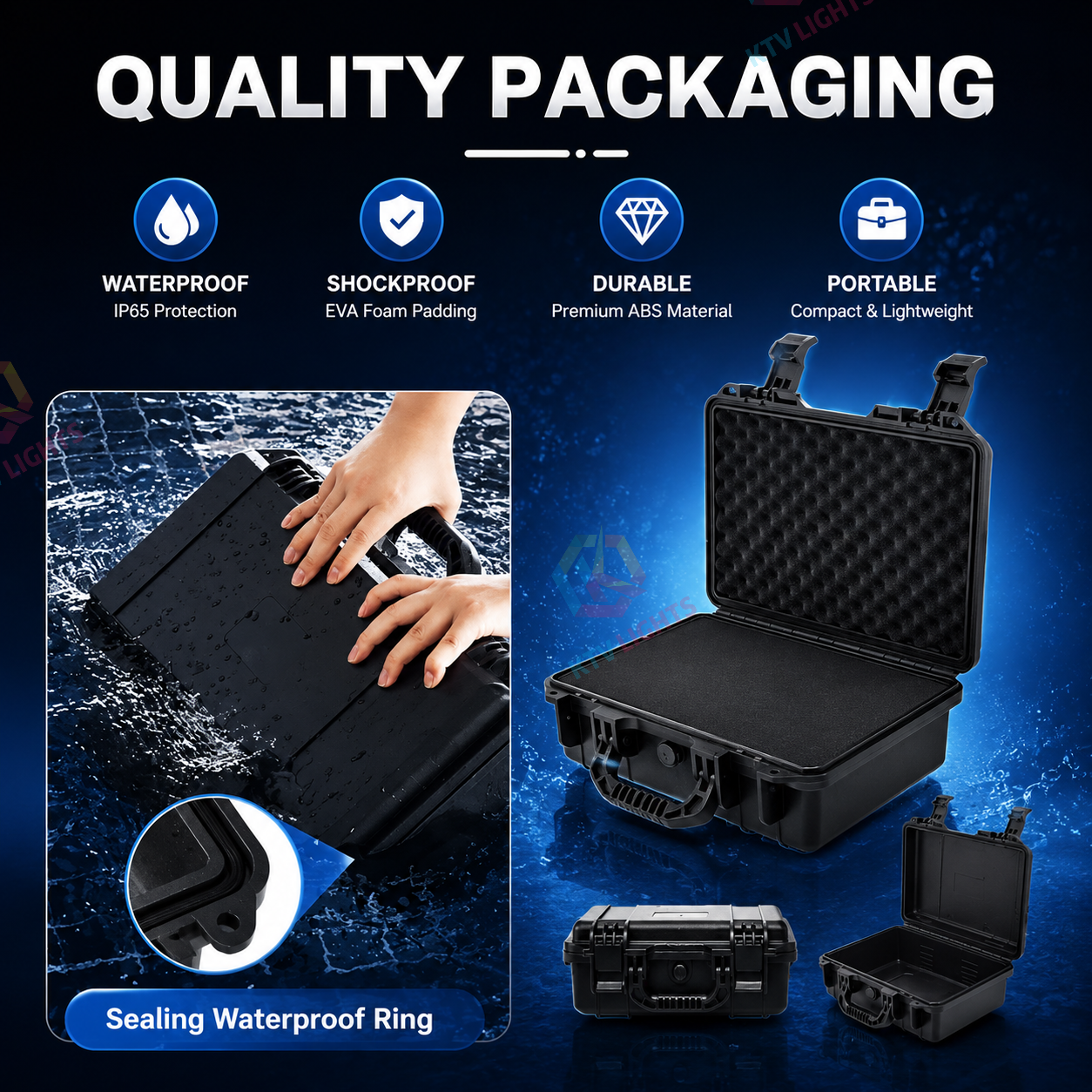 Rechargeable APP-Controlled Laser Projector with Flight Case-A9