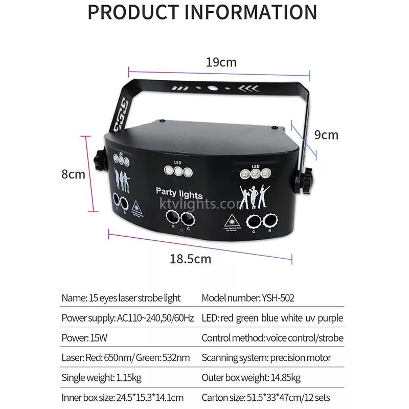 15-eye party club laser light-B5