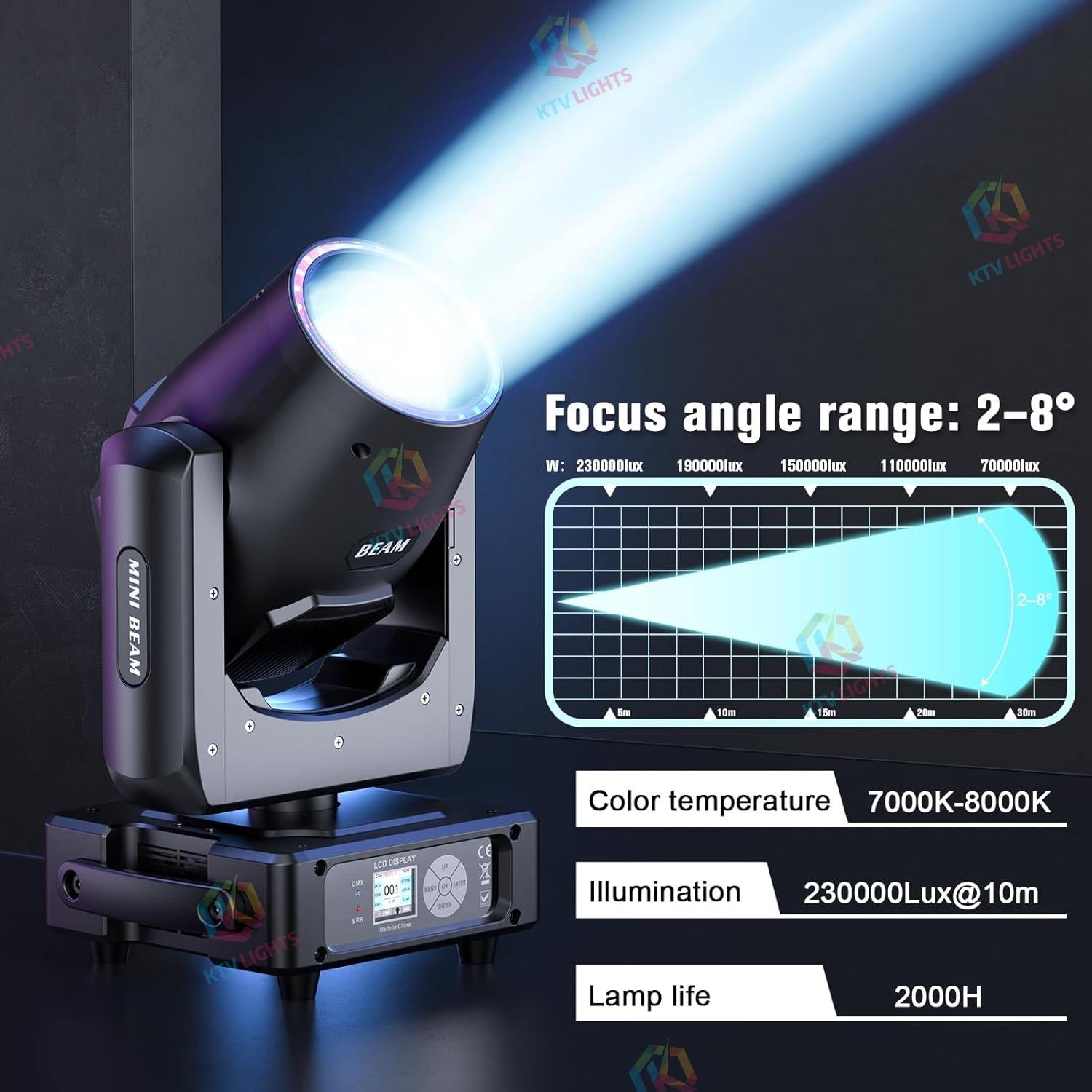 230W 7R beam 48 facet prism moving head light-E21
