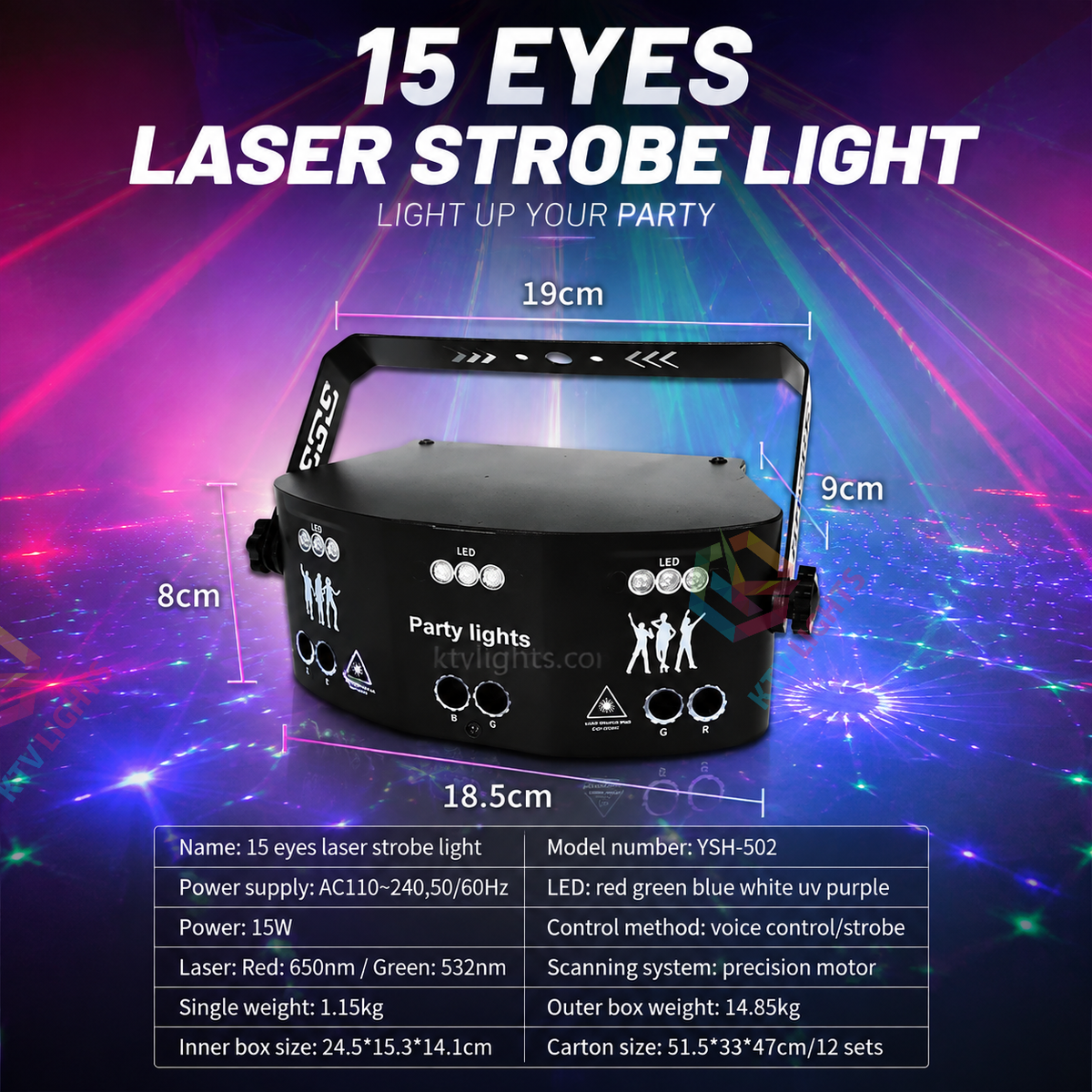 15-eye party club laser light-B5