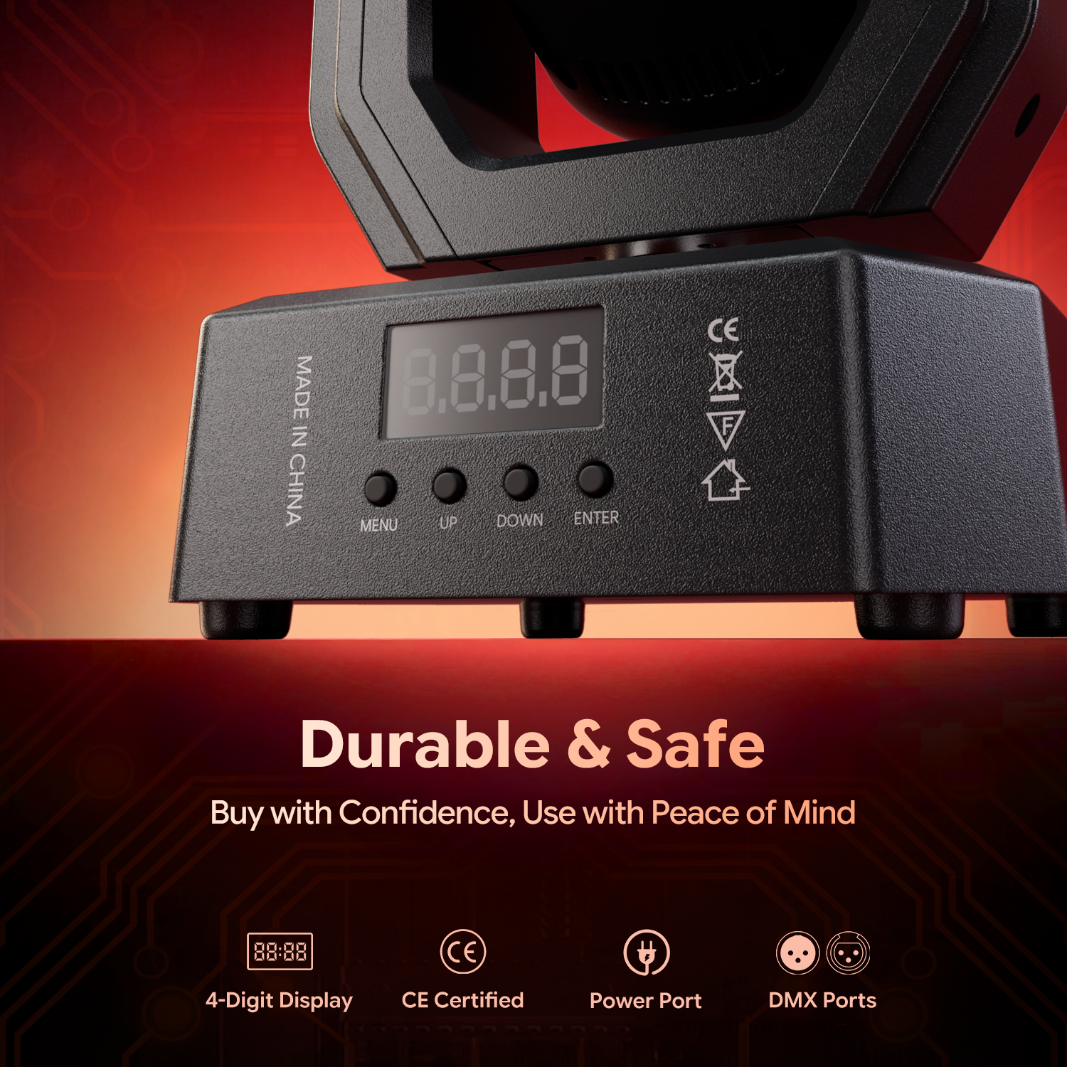 LED DMX Beam Disco Mini RGBW LED Moving Head Light-E72