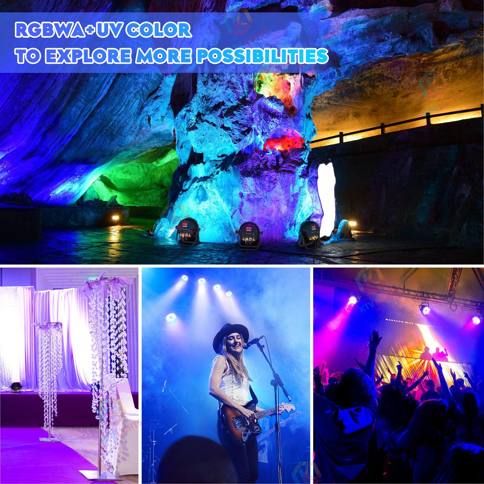 150W IP67 6-in-1 RGBW+UV Waterproof Par Light - P29