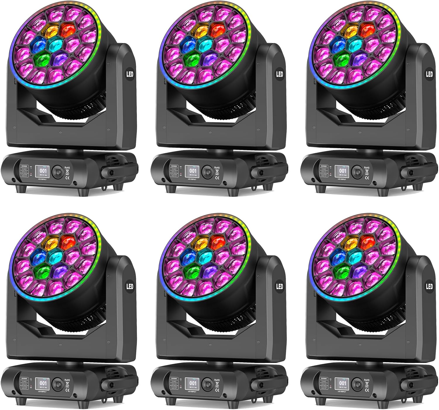 19x15W LED Wash Bee Eye Moving Head Light-E51