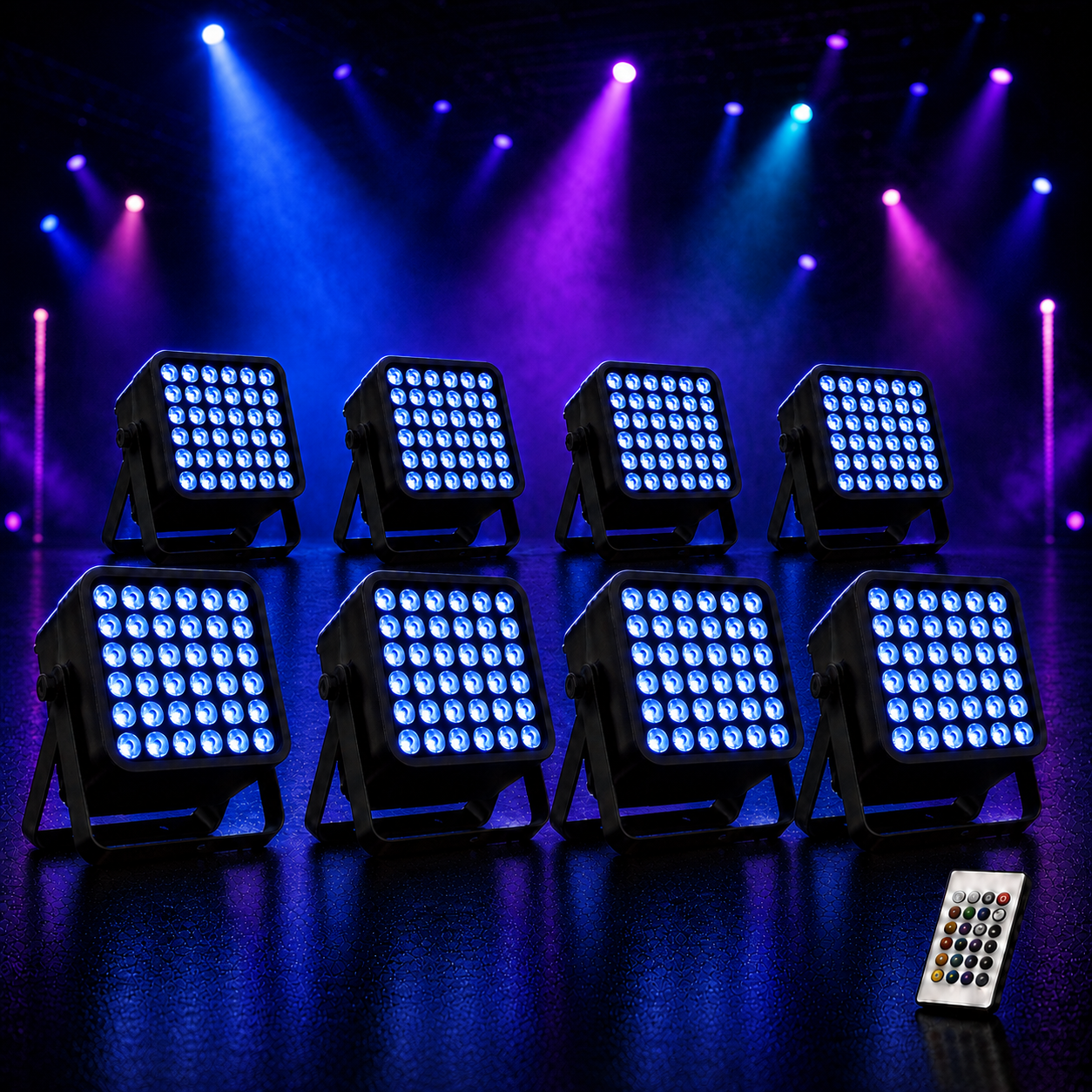 KTVLIGHTS 36-LED Wireless Rechargeable RGB 3-in-1 PAR Light-P47