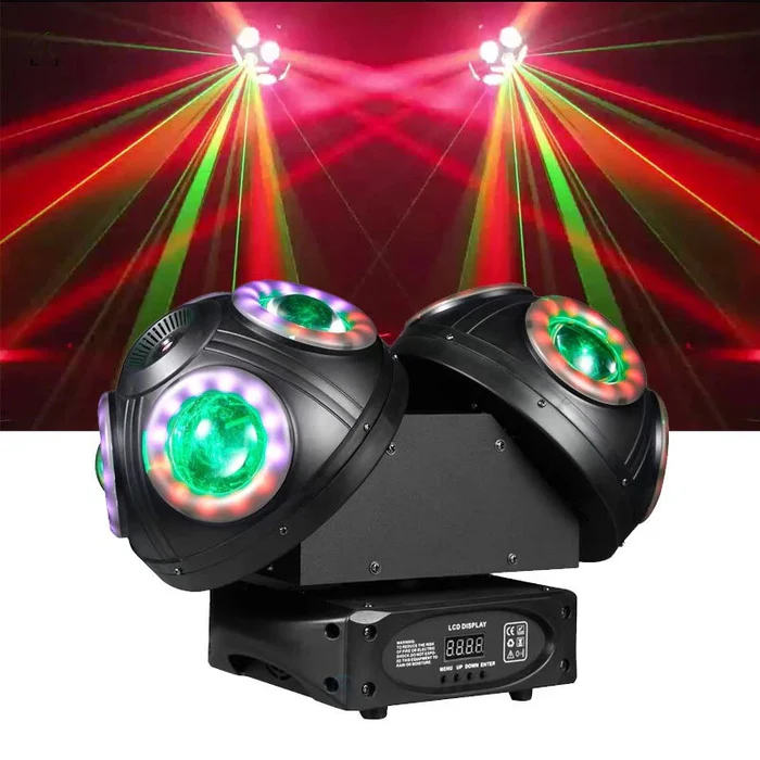 150W 8-LED RGBW 360° Rotating Moving Head Light-E65